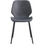 Side Dining Chair PU-nahkaistuin Vaaleanharmaa | Adexa GSYH003LG - Image 3