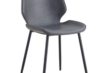 Side Dining Chair PU-nahkaistuin Vaaleanharmaa | Adexa GSYH003LG