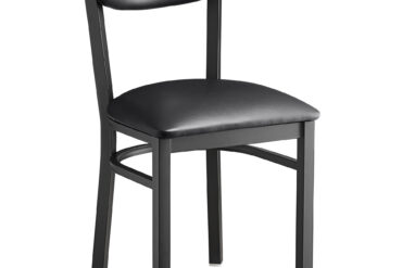 Musta Terästuoli mustalla vinyyli-istuimella ja mustalla vinyyli-selkänojalla | Adexa GS65VBSBB