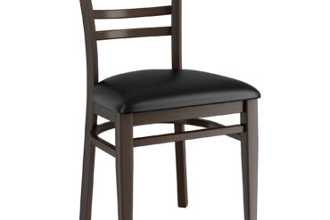 Pähkinäpuinen Tuoli Mustalla Vinyylityynyllä | Adexa GSW0005BLACKCUSHION