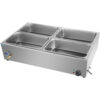 Kaupallinen XL Bain Marie tyhjennyshanalla 4xGN1/1 Sisältää 4 astiaa kannella | Adexa HB4XL - Image 5