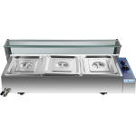 Kaupallinen Bain Marie lasisella yläsuojalla 3xGN1/2 | Adexa HBM23 - Image 2