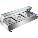 Kaupallinen Bain Marie lasisella yläsuojalla 3xGN1/2 | Adexa HBM23 - Image 3