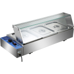 Kaupallinen Bain Marie lasisella yläsuojalla 3xGN1/2 | Adexa HBM23 - Image 4