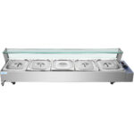 Kaupallinen Bain Marie lasikantisella aivastuskaiteella 5xGN1/2 | Adexa HBM25 - Image 3