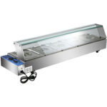 Kaupallinen Bain Marie lasikantisella aivastuskaiteella 5xGN1/2 | Adexa HBM25 - Image 2