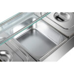 Kaupallinen Bain Marie lasikantisella aivastuskaiteella 5xGN1/2 | Adexa HBM25 - Image 4