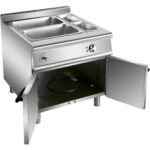 Kaupallinen sähköbain-marie kaapilla 2xGN1/1 + 2xGN1/3 6kW 900mm syvyys | Adexa HEB909A - Image 2