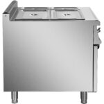 Kaupallinen sähköbain-marie kaapilla 2xGN1/1 + 2xGN1/3 6kW 900mm syvyys | Adexa HEB909A - Image 3