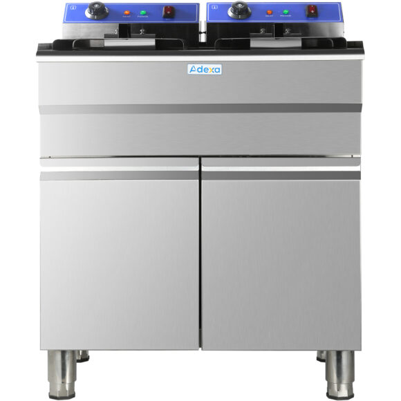 Kaupallinen friteerauskeitin, kaksinkertainen sähköinen 32 litraa 10kW vapaasti seisova | Adexa HEF162C - Image 5