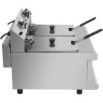 Kaupallinen Sähköinen Friteerauskeitin 2x8 litraa 7,5 kW Työtasomalli 400V | Adexa HEF608 - Image 6