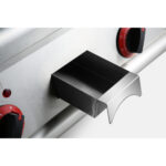 Kaupallinen sähköinen paistolevy, sileä pinta, 2 vyöhykettä, 5 kW pöytämalli | Adexa HEG606 - Image 2