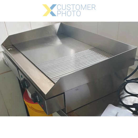 Kaupallinen Tasogrilli Sileä/Rihlattu 730x470x240mm 4,4kW Sähkö | Adexa HEG822 - Image 3