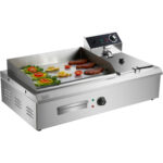 Kaupallinen Parila & Paistokombo 760x630x460mm 2.8+3kW Sähköinen | Adexa HEG908