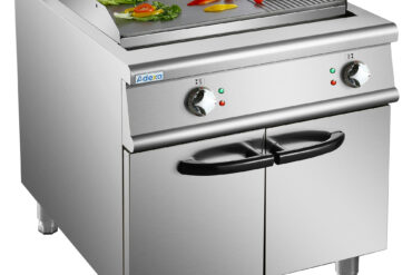 Ammattimainen sähköinen parilapannu kaapistolla 12kW sileä/ribattu 900 mm syvyys | Adexa HER906A