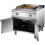 Ammattimainen sähköinen parilapannu kaapistolla 12kW sileä/ribattu 900 mm syvyys | Adexa HER906A - Image 4