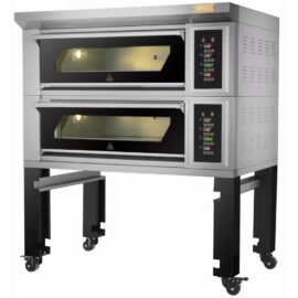 Leipomouuni Sähköinen 2 kammiota 4 x 400x600mm pellit 400°C Digitaalinen ohjaus 13,2kW 380V | Adexa HTD40KI