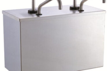 Kaupallinen Maustekastikeannostelija, 2 pumppua, Ruostumaton teräs | Adexa JZS002