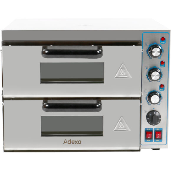 Sähköinen Pizzauuni 2 Kammiota 410x420mm | Adexa MLP2ST - Image 2