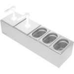 Kaupallinen Twin 3 litran pumppuannostelija ja 3x1,1 litran altaat | Adexa NHGN16B