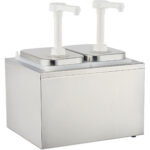 Kaupallinen Mausteen/Kastikkeen Pumppuantaja 2x2 litraa Ruostumaton Teräs | Adexa NHP002