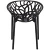 Bistro Ruokailutuoli Muovi Musta Sisä- & Ulkotiloihin | Adexa WW030BLACK - Image 3