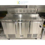 Jäähdytetty valmistelupöytä 3 ovea Voileipäpäällinen 8xGN1/6 | Adexa P33 - Image 2