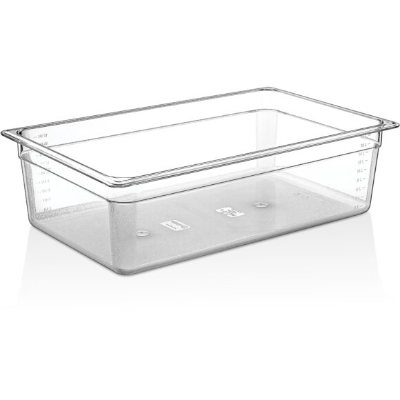 Polykarbonaattinen Gastronorm-astia GN1/1 Syvyys 150mm Kirkas | Adexa P8116