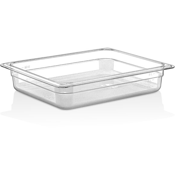Polykarbonaatti Gastronorm-astia GN1/2 Syvyys 65mm Kirkas | Adexa P8122