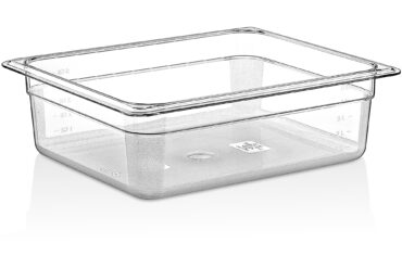 Polykarbonaatti Gastronorm-astia GN1/2 Syvyys 100mm Kirkas | Adexa P8124