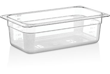 Polykarbonaatti Gastronorm-astia GN1/3 Syvyys 100mm Kirkas | Adexa P8134