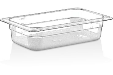 Polykarbonaatti Gastronorm-astia GN1/4 Syvyys 65mm Kirkas | Adexa P8142