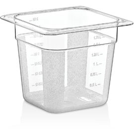 Polykarbonaatti Gastronorm-astia GN1/6 Syvyys 150mm Kirkas | Adexa P8166