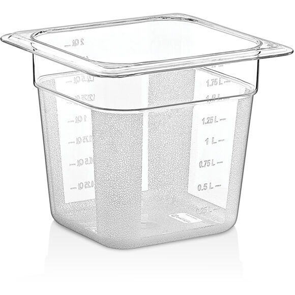 Polykarbonaatti Gastronorm-astia GN1/6 Syvyys 150mm Kirkas | Adexa P8166