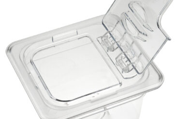 Polykarbonaatti Gastronorm-säiliön kansi kääntökannella GN1/6 | Adexa P816LF