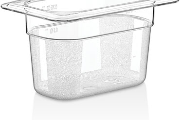 Polykarbonaattinen Gastronorm-vuoka GN1/9 Syvyys 100mm Läpinäkyvä | Adexa P8194