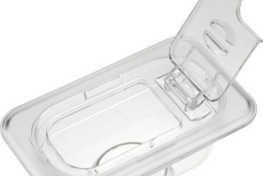 Polykarbonaatti Gastronorm-säiliön kansi kääntökannella GN1/9 | Adexa P819LF