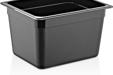 Polykarbonaatti Gastronorm-astia GN1/2 Syvyys 200mm Musta | Adexa PB8128