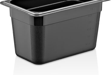 Polykarbonaatti Gastronorm-astia GN1/4 Syvyys 150mm Musta | Adexa PB8146