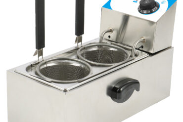 Kaupallinen sähkökäyttöinen pastankeitin, 2 koria, 4 litraa, pöytätaso | Adexa PCM4L