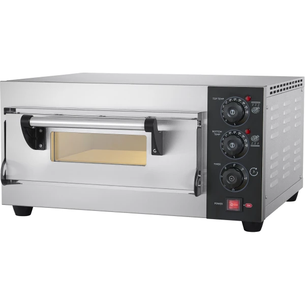Ammattilaispizzauuni Sähkö 1 kammio 400x400mm 350°C Mekaaniset säädöt 2.6kW 230V | Adexa PS441
