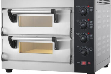 Ammattilaispizzauuni Sähkö 2 kammio 400x400mm 350°C Mekaaniset säädöt 3.9kW 230V | Adexa PS442