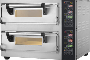 Demo kaupallinen pizzauuni Sähkö 2 kammio 1+1 pizzaa x 30cm 400°C Digitaaliset säädöt 5.2kW 230V | Adexa PS442E