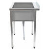 Kaupallinen kattilapesuallas Ruostumaton teräs 1-allas Roiskesuoja 1200x700x900mm Neliönmuotoiset jalat | Adexa PSA12070 - Image 4