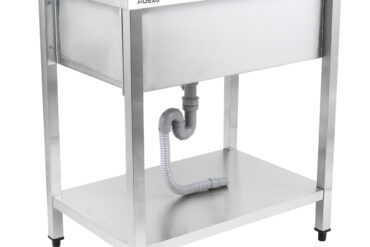 Kaupallinen kattilanpesuallas Ruostumaton teräs 1 allas Pesusuoja Alahylly 1200x700x900mm Neliöjalat | Adexa PSA12070U