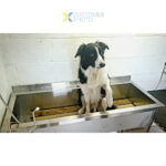 Kaupallinen astianpesuallas ruostumatonta terästä 1 kulho roiskesuoja 1400x600x900 mm kulmikkaat jalat | Adexa PSA14060 - Image 3