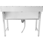 Kaupallinen Kattilapesuallas Ruostumaton teräs 1 allas Roiskesuoja 1500x700x900mm Pyöreät jalat | Adexa PSR15070 - Image 5