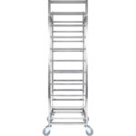 10-tasoinen hylly-/alusta-/pannukärry leveydelle 222-352 mm ruostumatonta terästä | Adexa PT10 - Image 2