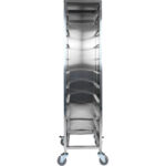 10-kerroksinen hylly-/taso-/peltikärry leveydelle 310–350 mm, peitetyt sivut, ruostumaton teräs | Adexa PT10P - Image 3