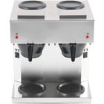 Kaupallinen kaksoissuodatin kahvinkeitin Manuaalinen täyttö 2 lasikannua 4 kuumalevyä | Adexa RB286X2 - Image 3